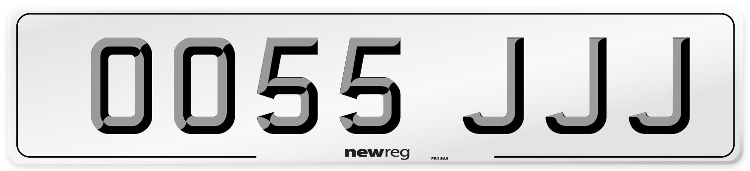 OO55 JJJ Number Plate from New Reg